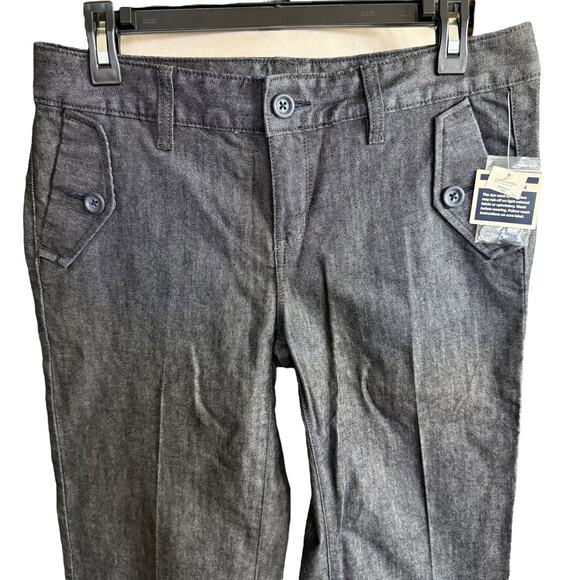 Vtg Y2K Gap Jeans Women's V2130 Wide Leg Dark Stretch Sz 8 Midrise New With Tags - Picture 2 of 10